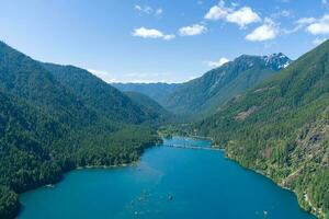 Lake Cushman and the Olympic Mountains of Washington State photo