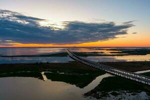 Mobile Bay at sunset photo