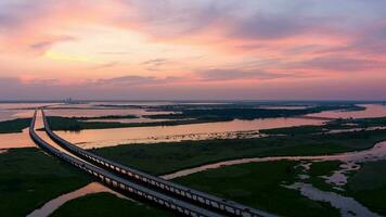 Mobile Bay at sunset photo