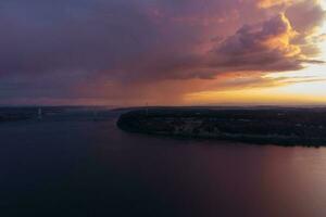 The Tacoma Narrows at sunset photo