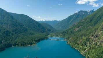 Lake Cushman and the Olympic Mountains of Washington State photo