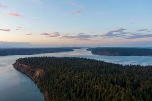 The Tacoma Narrows at sunset photo