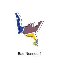 Map of Bad Nenndorf. Vector design template on white background