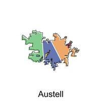 Austell City of Georgia map vector illustration, vector template with outline graphic sketch style isolated on white background