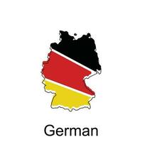 vector mapa de el Alemania país. fronteras de para tu infografía. vector ilustración. diseño modelo