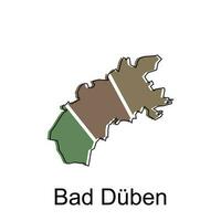 Bad Duben map.vector map of the German Country Vector illustration design template on white background