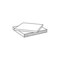Board Table line simple furniture design, element graphic illustration template vector