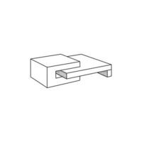 café mesa icono mueble logo diseño inspiración vector modelo