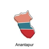 map of Anantapur city.vector map of the India Country. Vector illustration design template