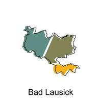 Bad Lausick map.vector map of the German Country Vector illustration design template on white background