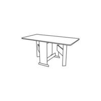 Dining Table icon Furniture line art vector, minimalist illustration design vector