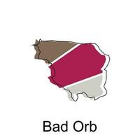 Map of Bad Orb. Vector design template on white background