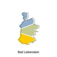 malo liebenstein mapa.vector mapa de el alemán país vector ilustración diseño modelo en blanco antecedentes