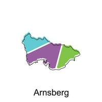 Arnsberg map.vector map of the Germany Country. Borders of for your infographic. Vector illustration. design template