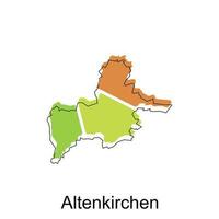 mapa de altenkirchen diseño ilustración, vector símbolo, firmar, describir, mundo mapa internacional vector modelo en blanco antecedentes