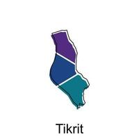 vector map of Tikrit colorful modern outline, High detailed vector  illustration vector Design Template, suitable for your company