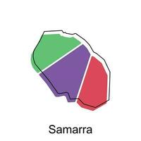 Samarra vector map of colorful modern outline, High detailed vector  illustration vector Design Template, suitable for your company