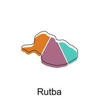 vector map of Rutba colorful modern outline, High detailed vector  illustration vector Design Template, suitable for your company