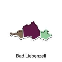 Map of Bad Liebenzell. Vector design template on white background