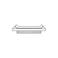 Table Icon line art design template, vector symbol, sign, outline illustration.