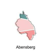 abensberg mapa.vector mapa de el Alemania país. fronteras de para tu infografía. vector ilustración. diseño modelo