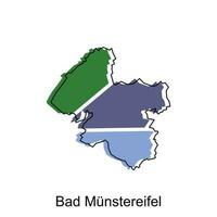 Map of Bad Munstereifel. Vector design template on white background