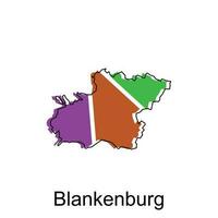 vector map of Blankenburg modern outline, High detailed vector  illustration vector Design Template, suitable for your company