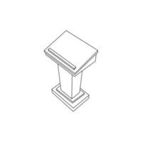 podio icono línea sencillo logo diseño inspiración vector modelo