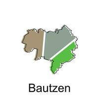 vector map of Bautzen modern outline, High detailed vector  illustration vector Design Template, suitable for your company