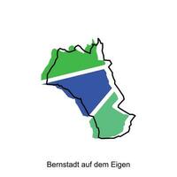 vector map of Bernstadt Auf Dem Eigen modern outline, High detailed vector  illustration vector Design Template, suitable for your company