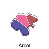 map of Arcot city.vector map of the India Country. Vector illustration design template