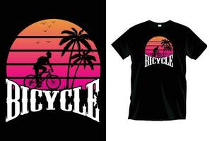 Clásico bicicleta. bicicleta camiseta diseño. moderno tipografía t camisa diseño para huellas dactilares vestir, vector, arte, ilustración, de moda negro tee camisa diseño. vector