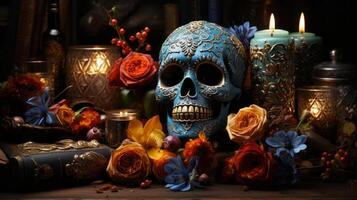Day of the Dead, remembering the departed 1th november Generative AI photo