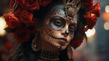 Day of the Dead, remembering the departed 1th november Generative AI photo