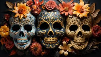 Day of the Dead, remembering the departed 1th november Generative AI photo