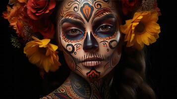 Day of the Dead, remembering the departed 1th november Generative AI photo