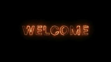 animated of welcome text with solar effect video