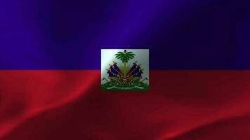 Flag Waving Textile Textured Background. Seamless Loop Animation video