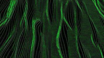 4k. Wave lines. Abstract background. Line pattern. Wavy texture. Motion graphics. Dots animation. Glowing waves. video