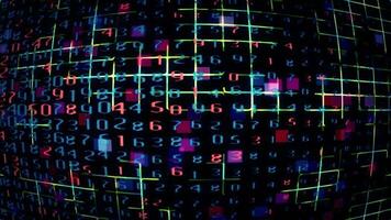Data flickers on an animating grid - Loop video