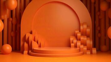 Podium and minimal abstract background for Halloween 31th october photo