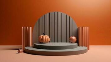 Podium and minimal abstract background for Halloween 31th october photo