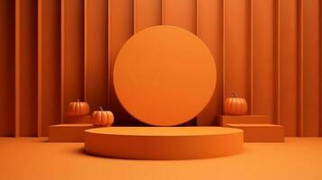 Podium and minimal abstract background for Halloween 31th october photo