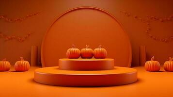 Podium and minimal abstract background for Halloween 31th october photo