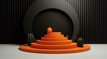 Podium and minimal abstract background for Halloween 31th october photo