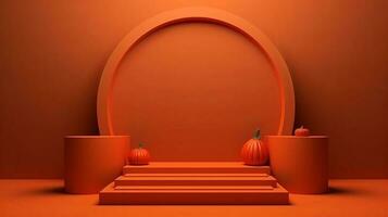 Podium and minimal abstract background for Halloween 31th october photo