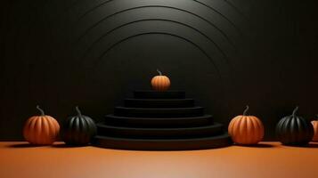 Podium and minimal abstract background for Halloween 31th october photo