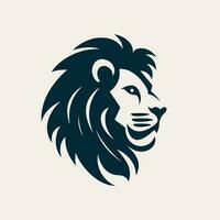 Lion head face logo silhouette black icon tattoo mascot hand drawn lion king silhouette animal vector illustration