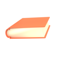 3d vermelho fofa esvaziar bloco de anotações livro papelaria para escola isolado transparente png. simples render ilustração. Projeto elemento para cartazes, bandeiras, calendário png