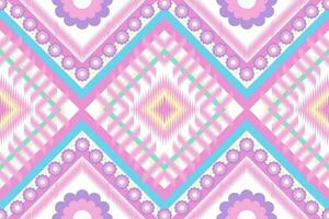 Colorful geometric ethnic seamless pattern design for wallpaper, background, fabric, clothing, curtain, carpet. Eco friendly Design. Traditional flower pattern. vector